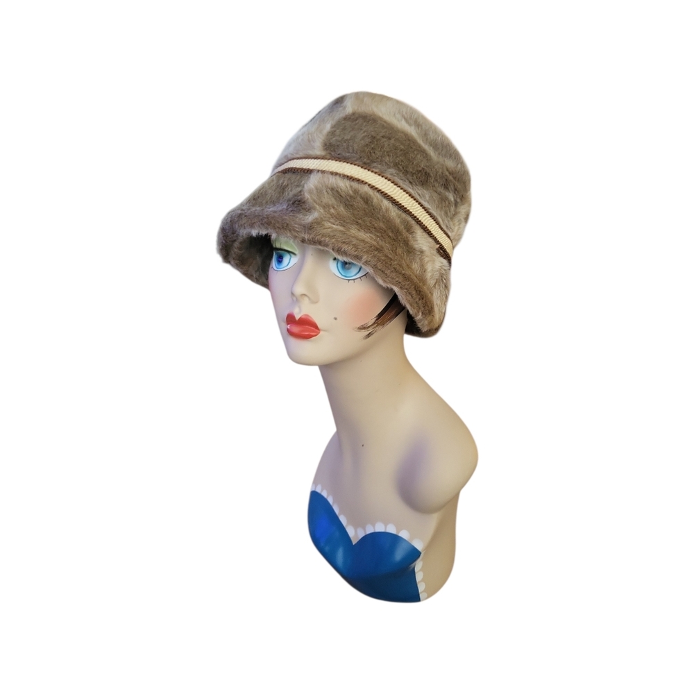 Vintage Faux Fur Russian Winter Hat M/L